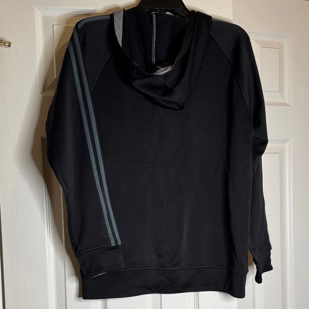 Adidas Men's Black and Gray Hoodie